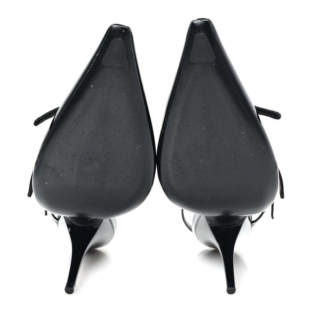 Vernice Buckle Slingback Pumps 38 Black
