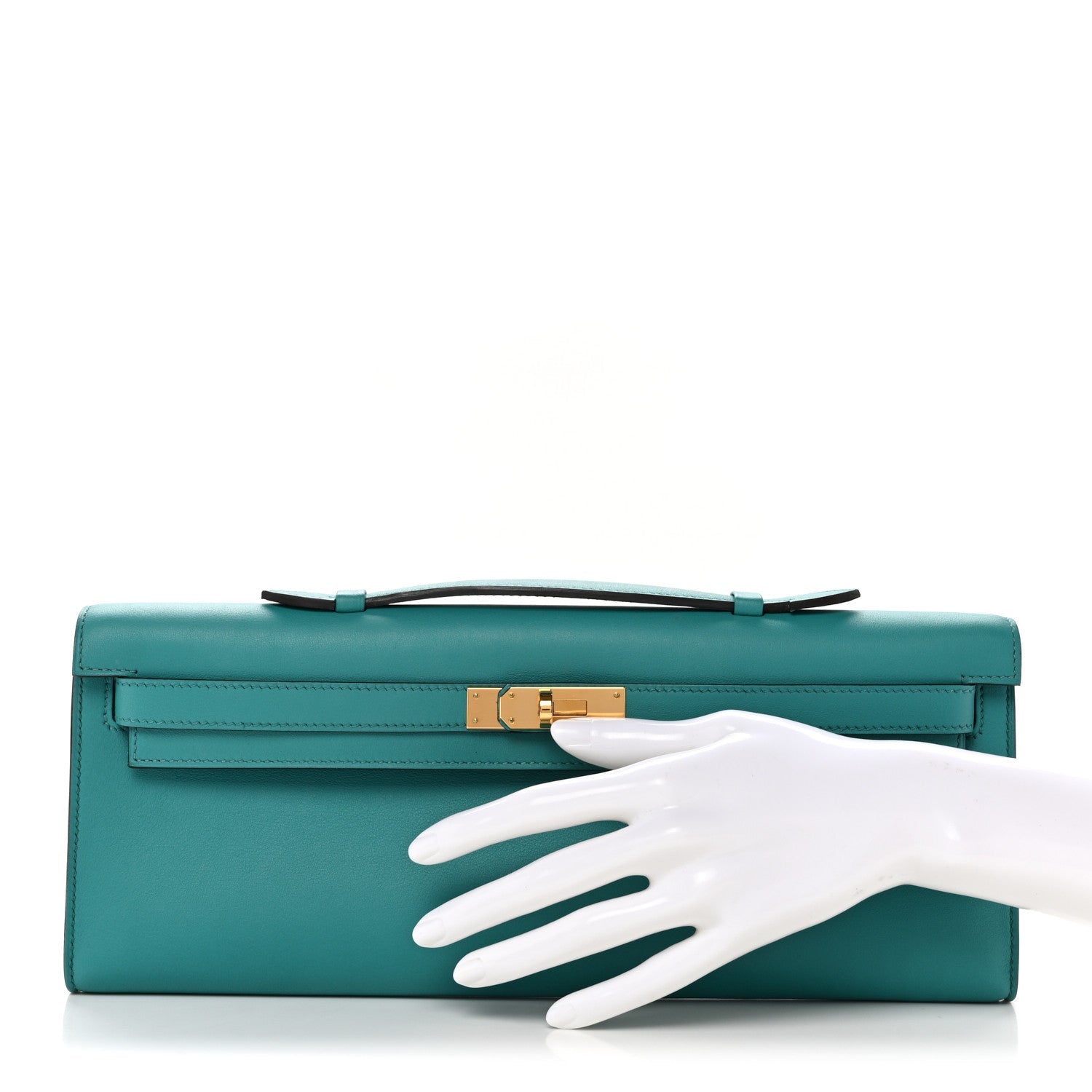 Swift Kelly Cut Clutch Pochette Vert Verone