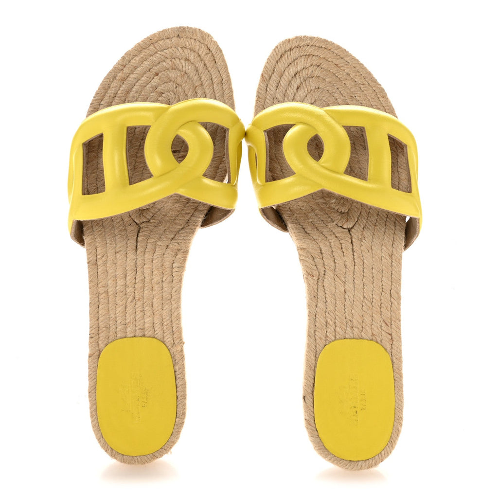 Nappa Famosa Espadrille Sandals 40 Jaune Curcuma