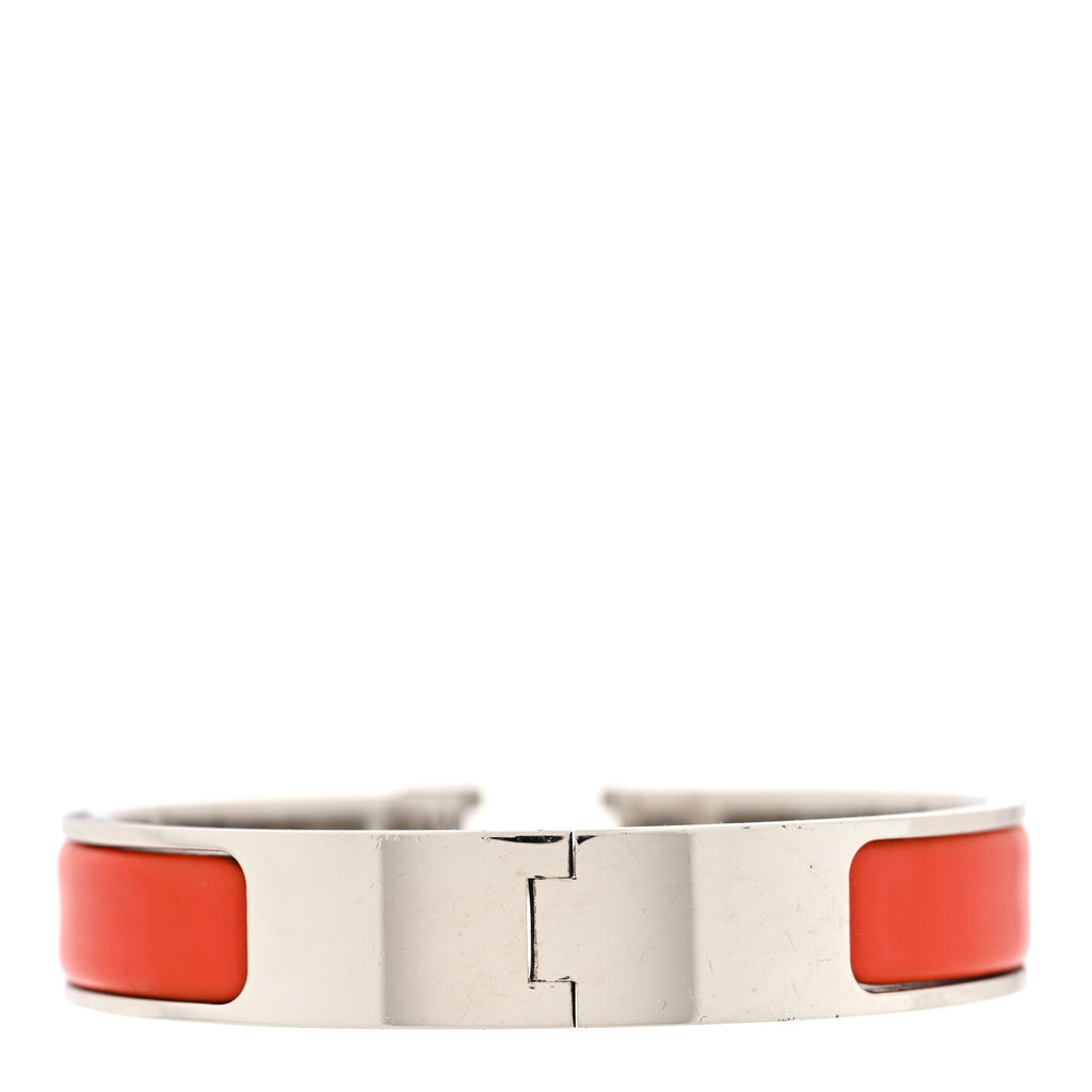 Enamel Narrow Clic Clac H Bracelet Orange