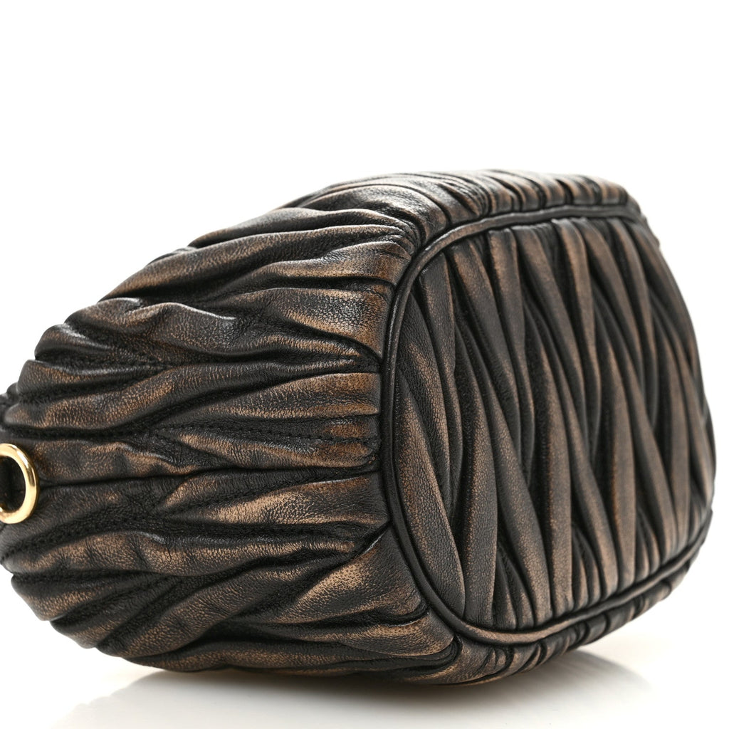 Nappa Matelasse Pouch Sand Coffee