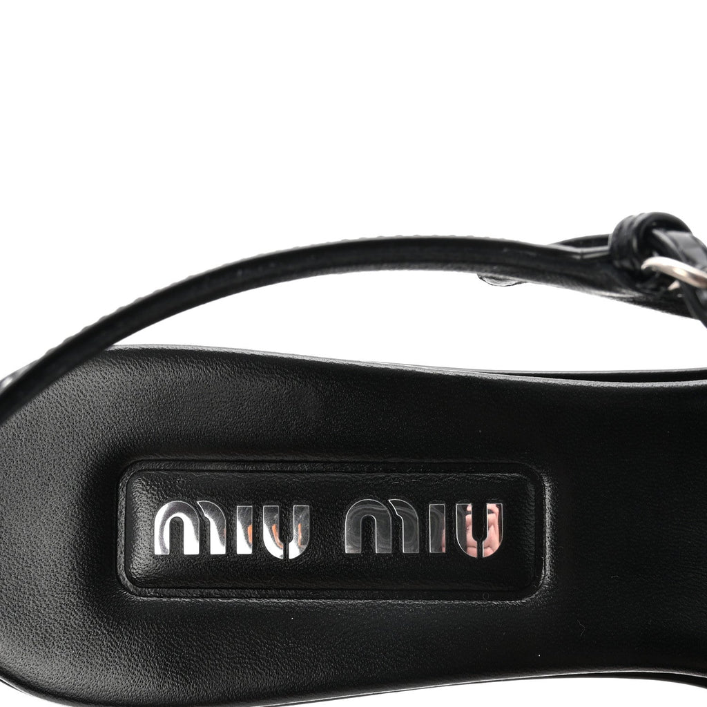 Calfskin Brogue Slingback Pumps 39 Black