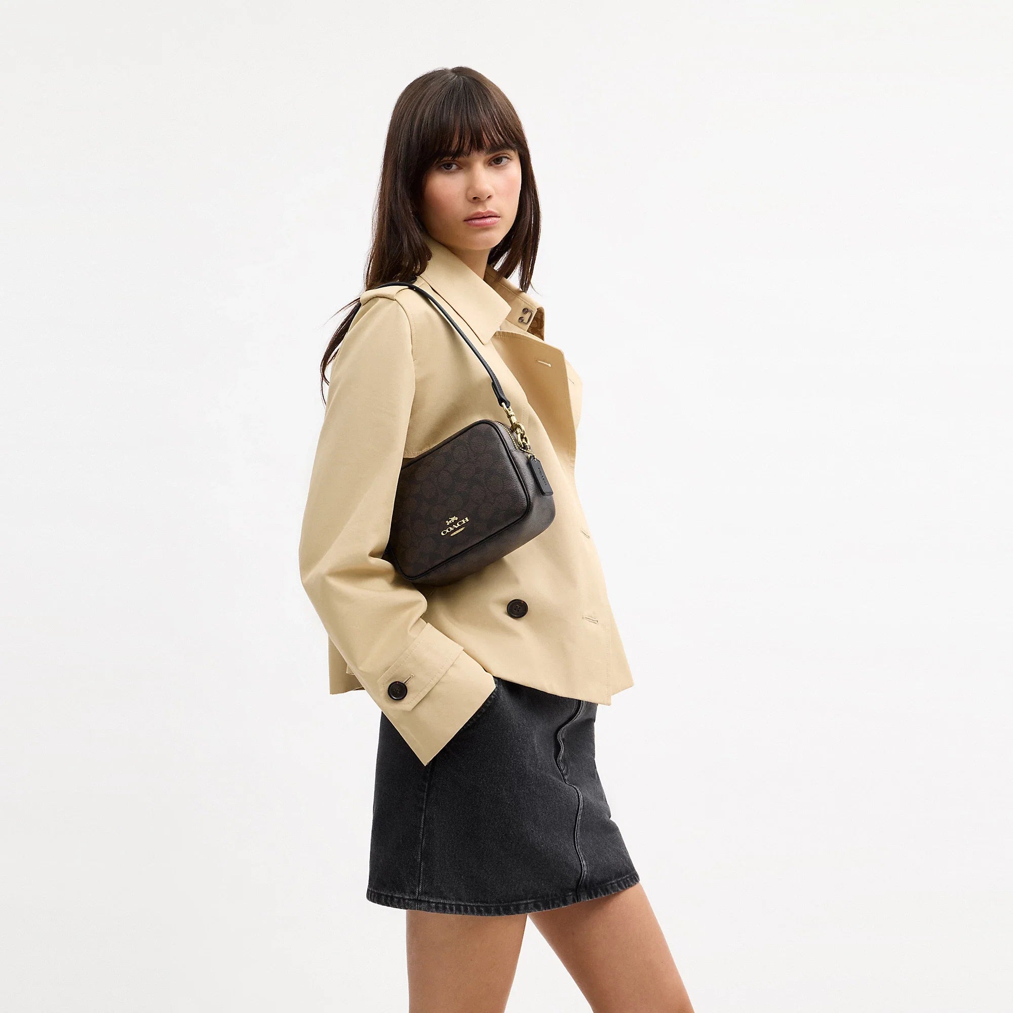 Coach Outlet Mini Carey Crossbody Bag In Signature Canvas