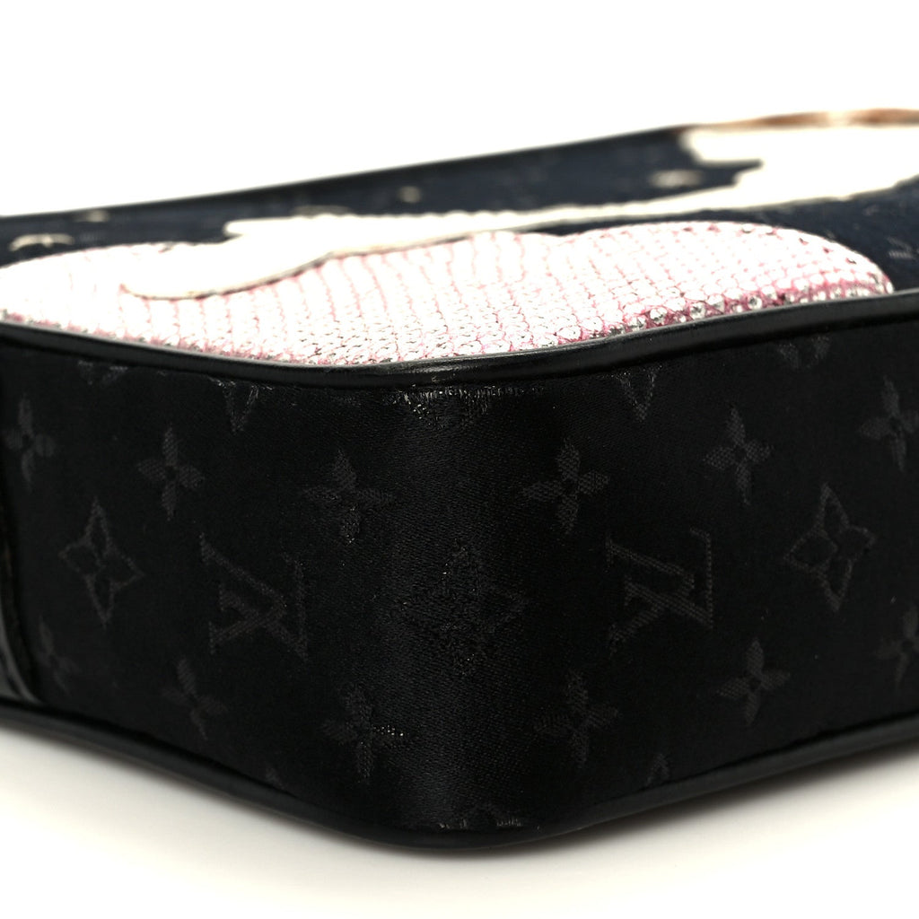 Satin Mini Monogram Conte De Fees Pochette Black
