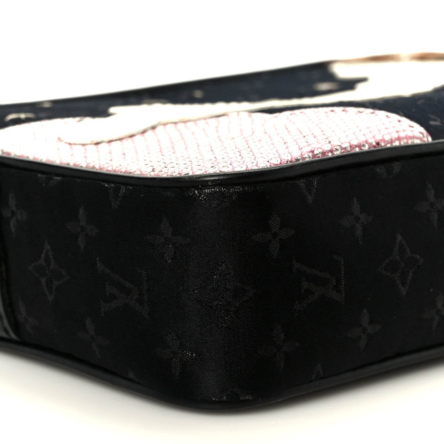 Satin Mini Monogram Conte De Fees Pochette Black