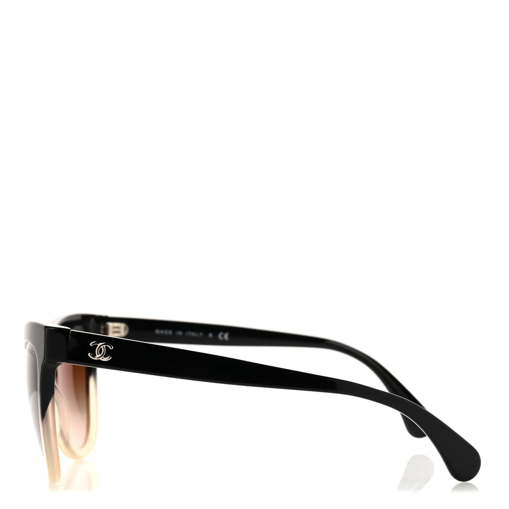 Acetate CC Cat Eye Summer Sunglasses 5350 Black Beige