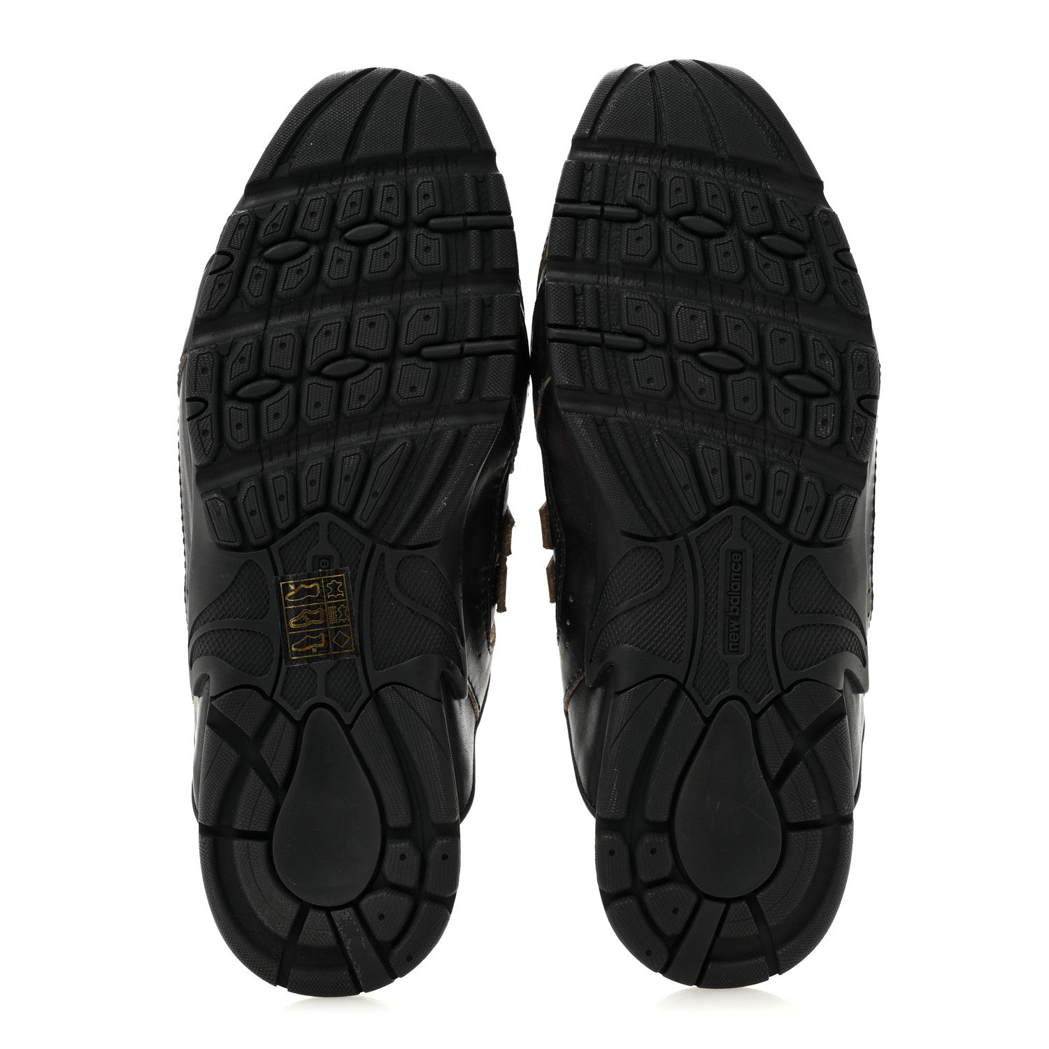 X NEW BALANCE Bleached Calfskin 530 SL Slip-On Sneakers Mules 36.5 Black