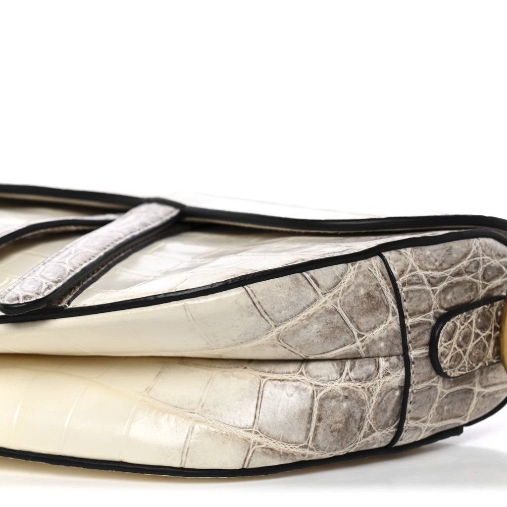 Niloticus Crocodile Himalaya Saddle Bag Latte
