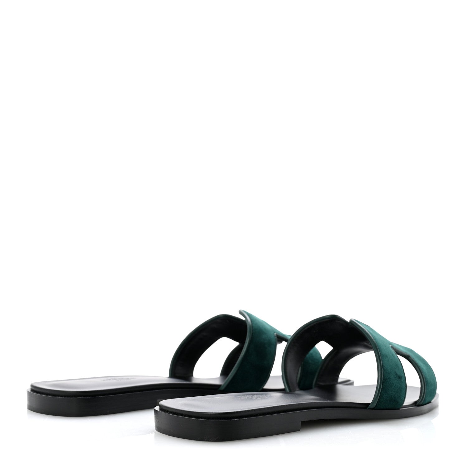 Velvet Nappa Oran Sandals 40 Vert Fonce