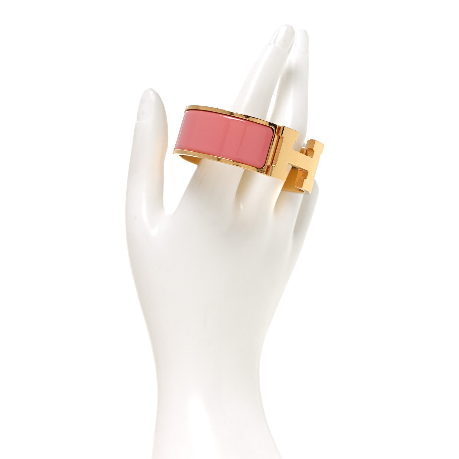 Enamel Wide Clic Clac H Bracelet GM Papaye
