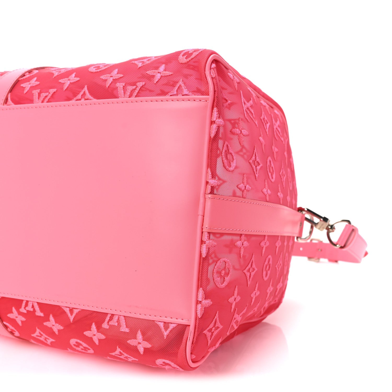 Monogram Fluo See Through Keepall Bandouliere 50 Rose