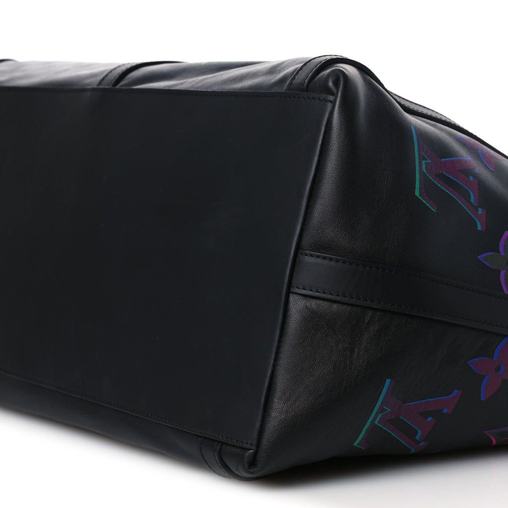 Calfskin Monogram Spotlight Comet Duffle Black Borealis
