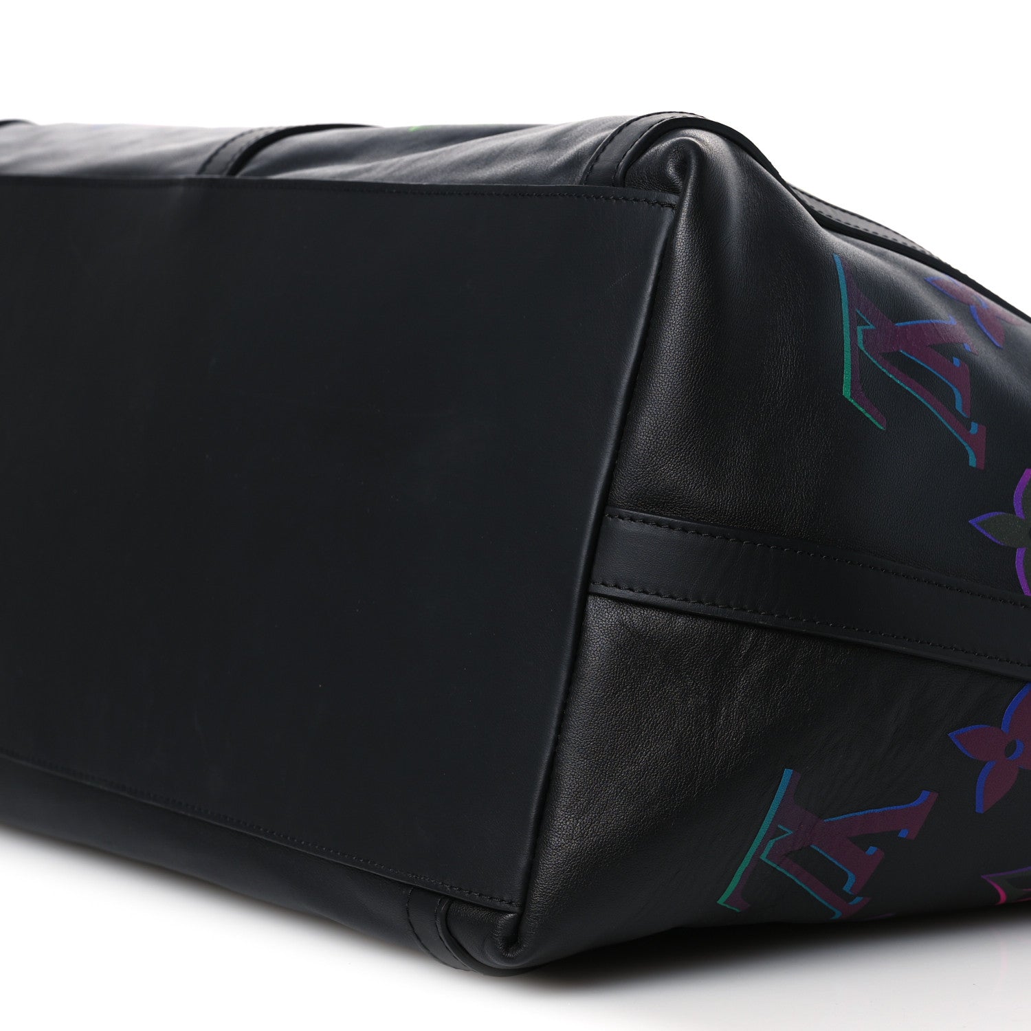 Calfskin Monogram Spotlight Comet Duffle Black Borealis