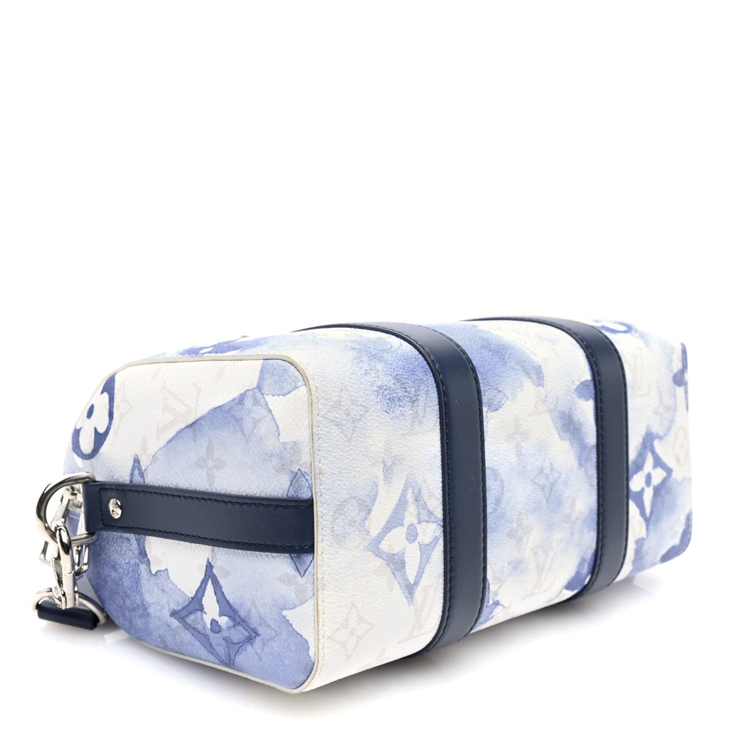 Monogram Watercolor City Keepall Blue