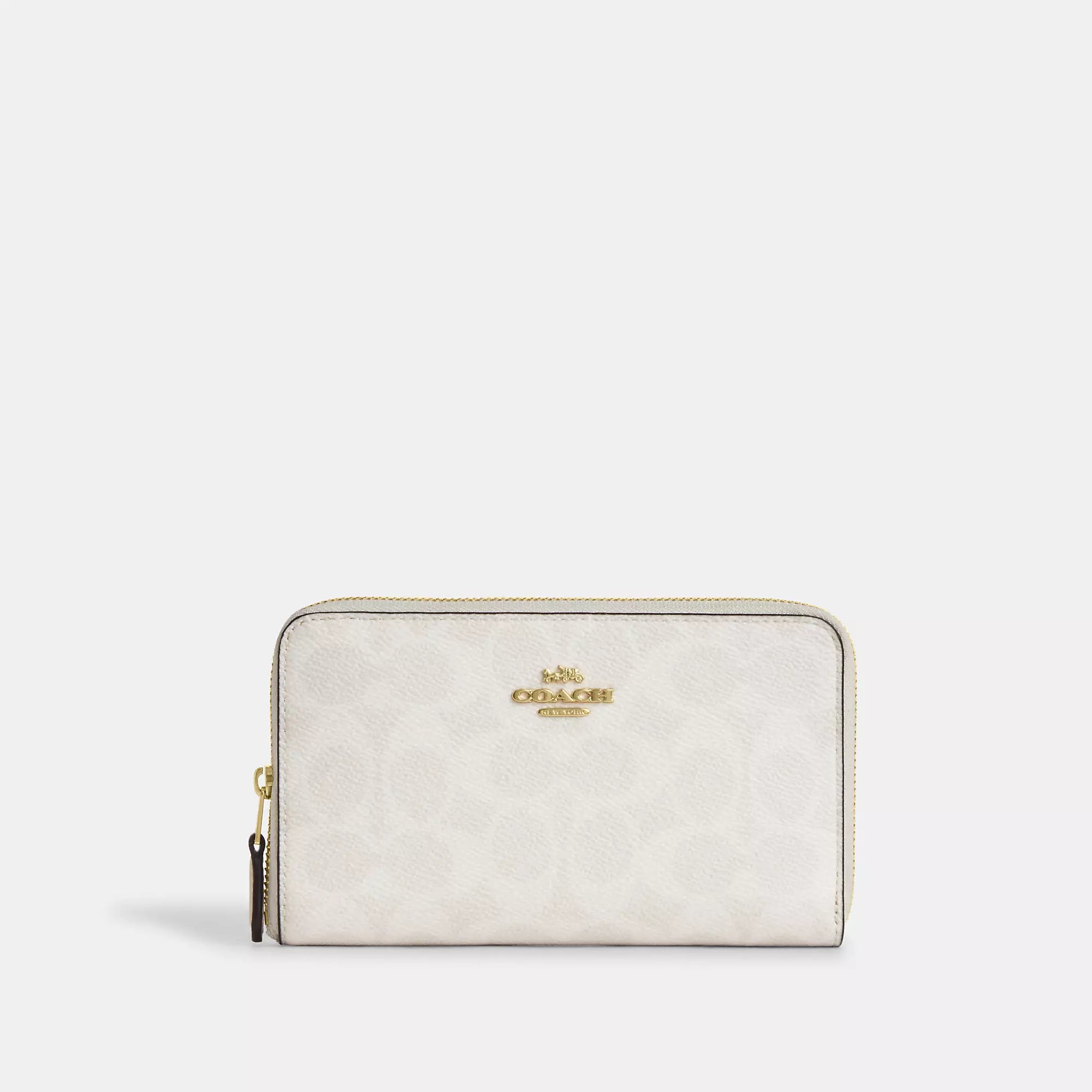 Coach Outlet Medium Id Zip Wallet In Signature Canvas