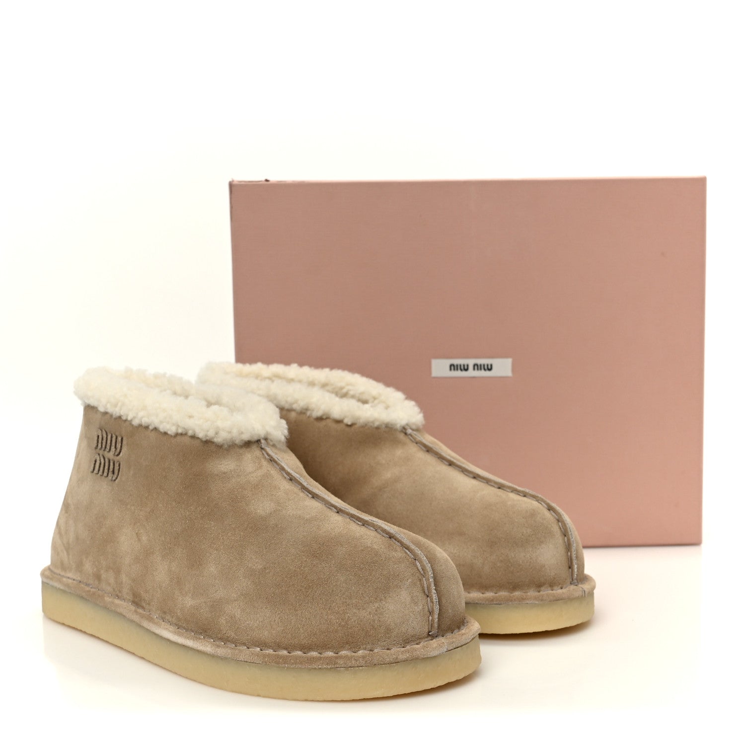 Shearling Suede Ankle Boots 40 Deserto