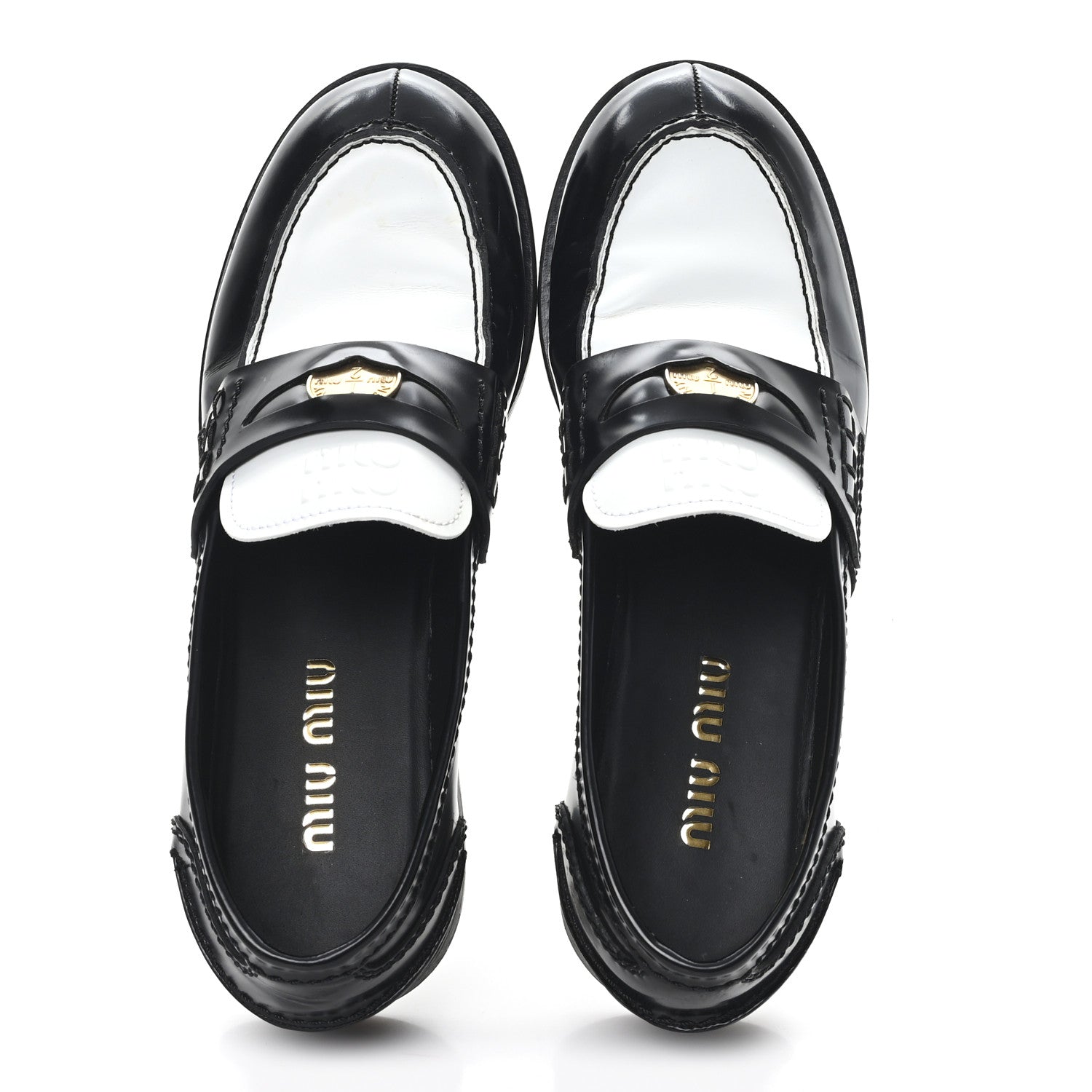 Spazzolato Penny Loafer 39 Black White
