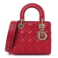 Lambskin Cannage Small My ABCDior Lady Dior Red