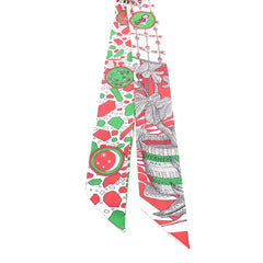 Silk La Danse Des Amazones Twilly Rouge Rose Poudre Vert