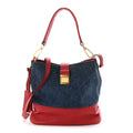 Denim Madras Hobo Bag Blue Fuoco