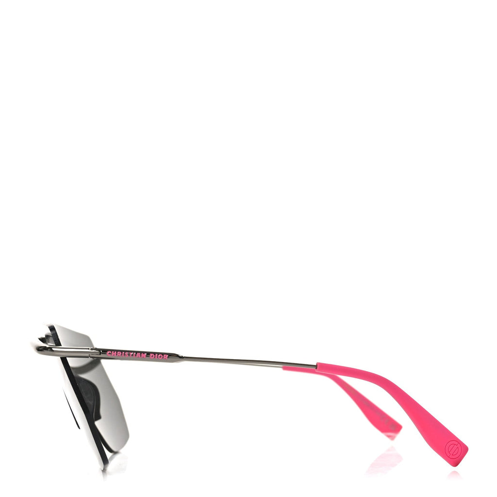 Metal Oblique DiorMotion M1I Mask Sunglasses Grey Pink