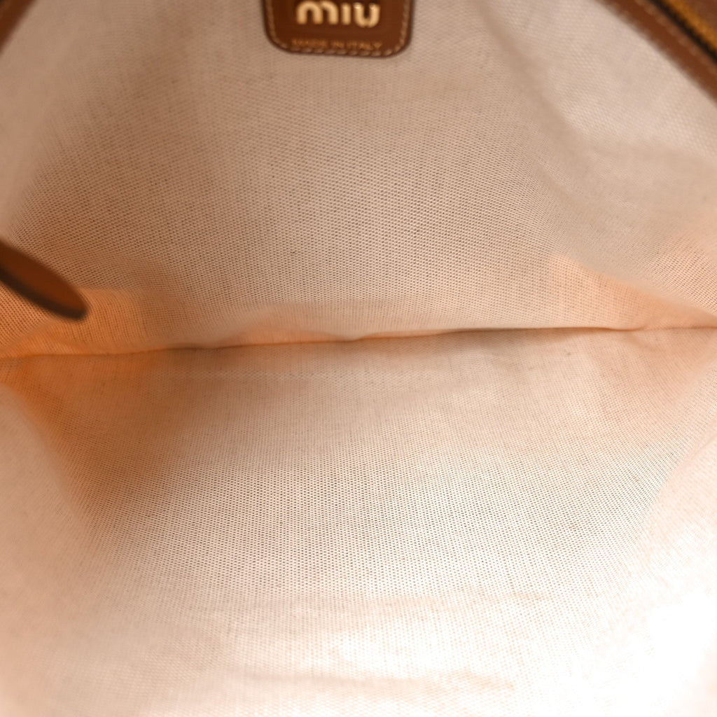 Canvas Calfskin Striped Ivy Beige Naturale Moro