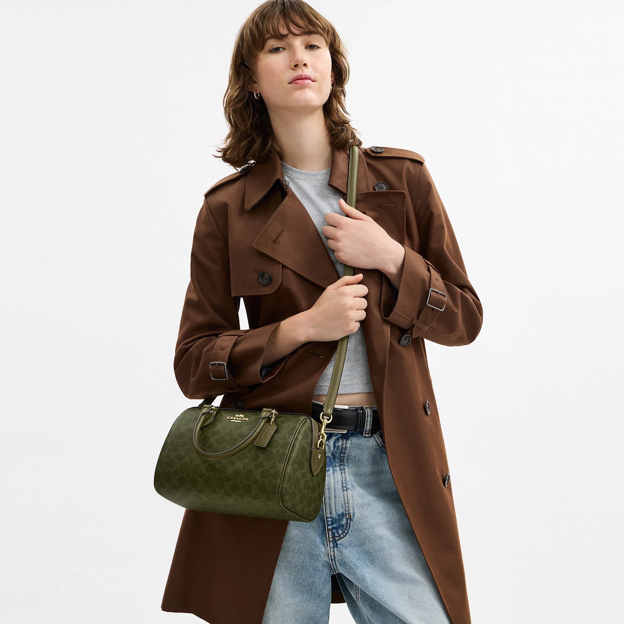 Coach Outlet Rowan Satchel Bag In Signature Canvas
