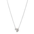 18K White Gold Diamond Comete Geode Pendant Necklace