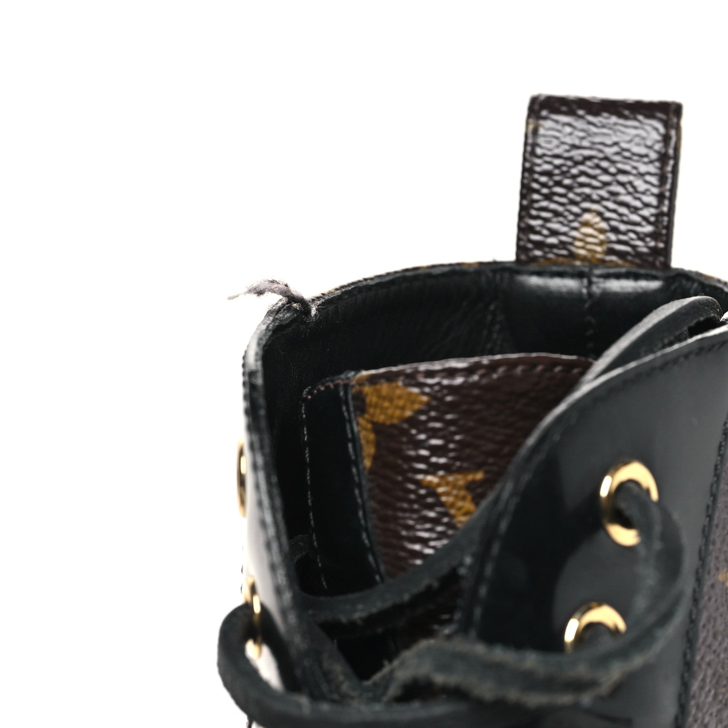 Patent Calfskin Monogram Star Trail Ankle Boots 38.5 Black