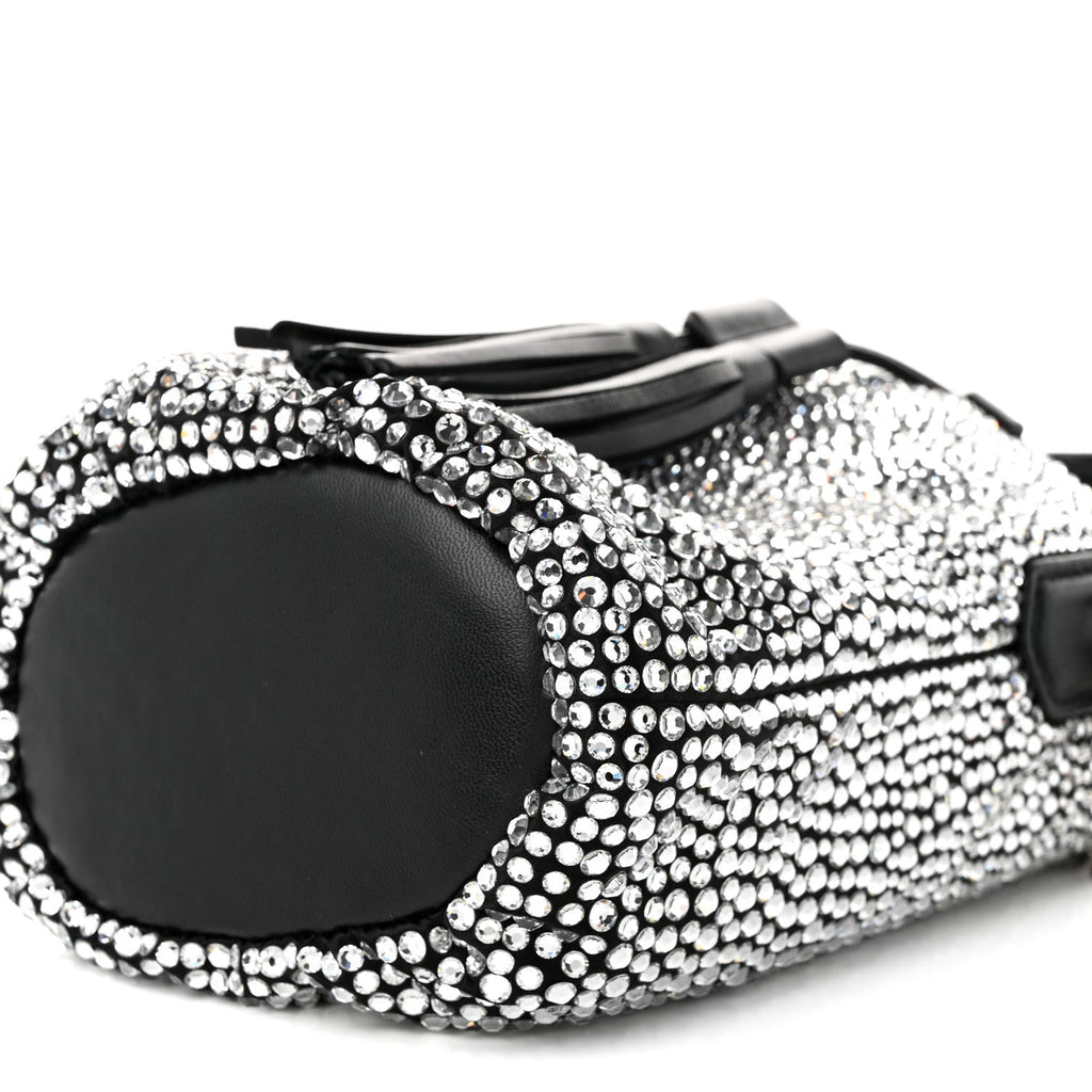 Raso Crystal Starlight Bucket Bag Black