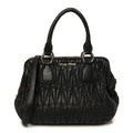Nappa Matelasse Top Handle Black