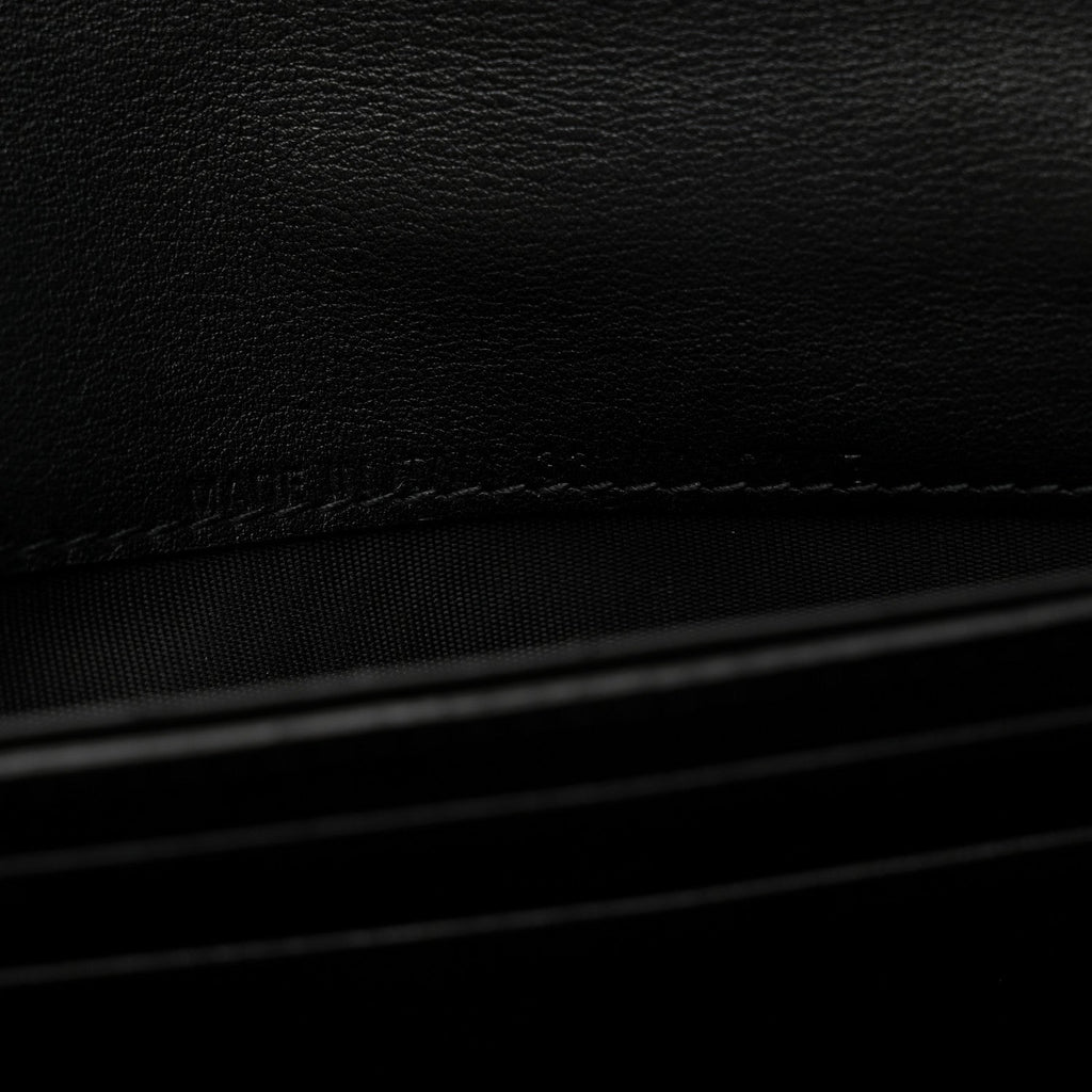 Calfskin Dioraddict Wristlet Clutch Black