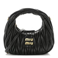 Nappa Matelasse Mini Wander Hobo Black