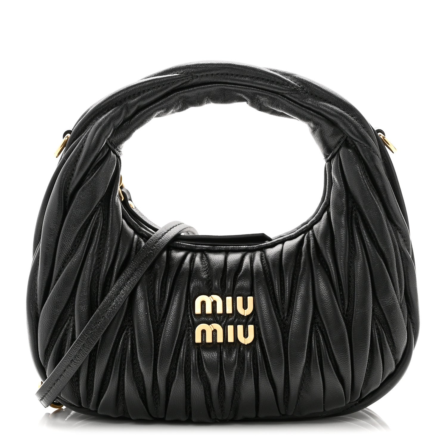 Nappa Matelasse Mini Wander Hobo Black
