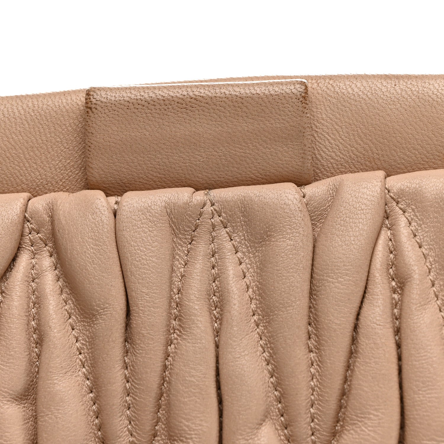 Nappa Matelasse Clutch Cammeo