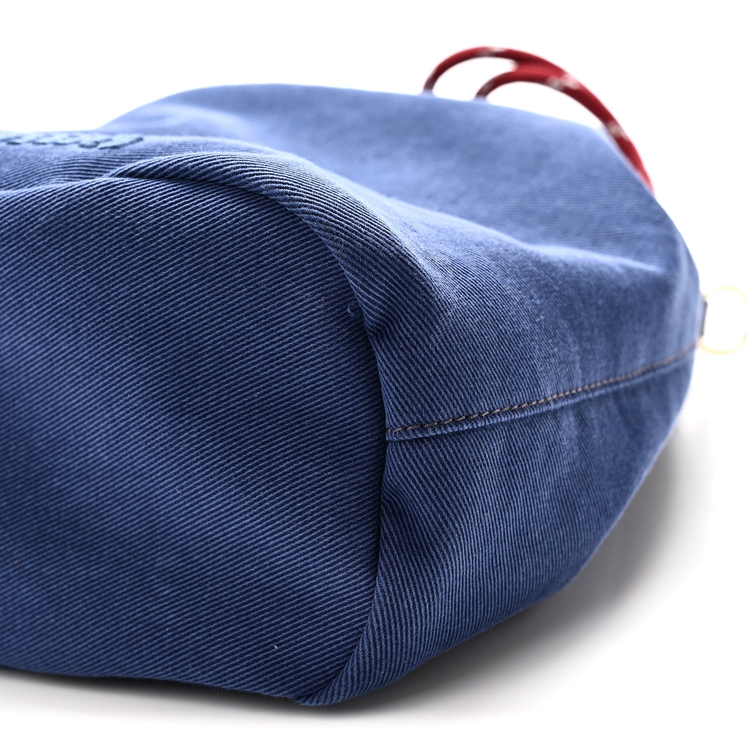 Canvas Gabardine Pouch Bucket Bag Indaco Amaranto