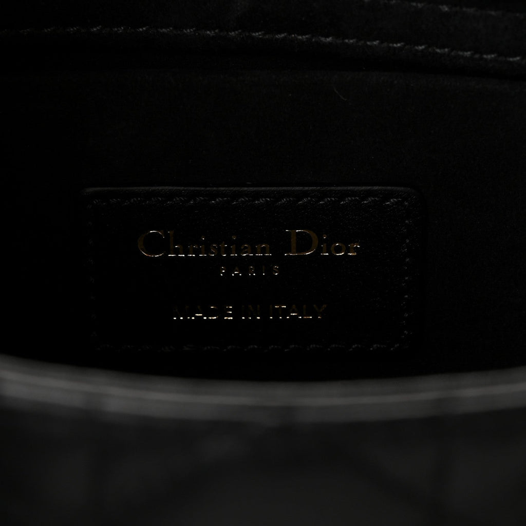 Lambskin Cannage Small Lady D-Joy Black