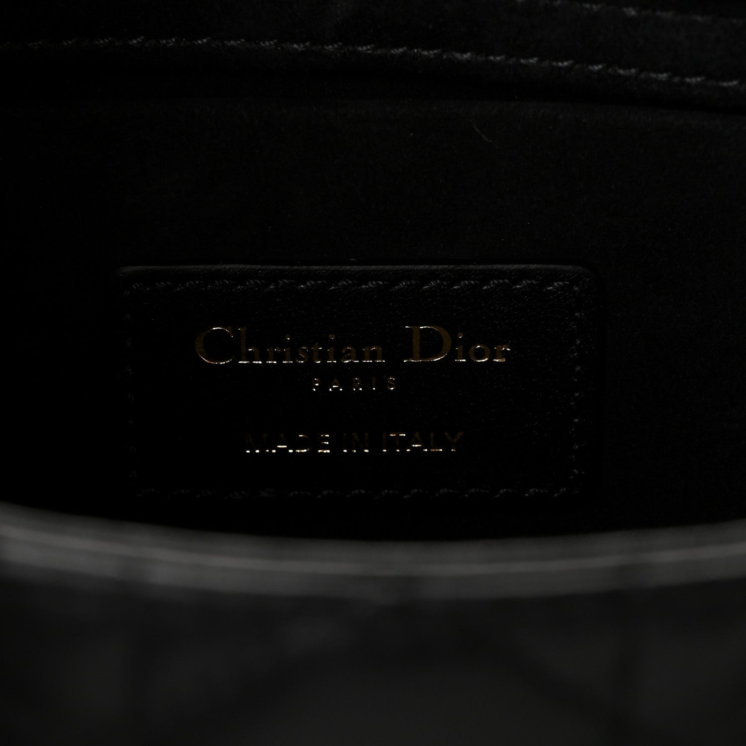 Lambskin Cannage Small Lady D-Joy Black