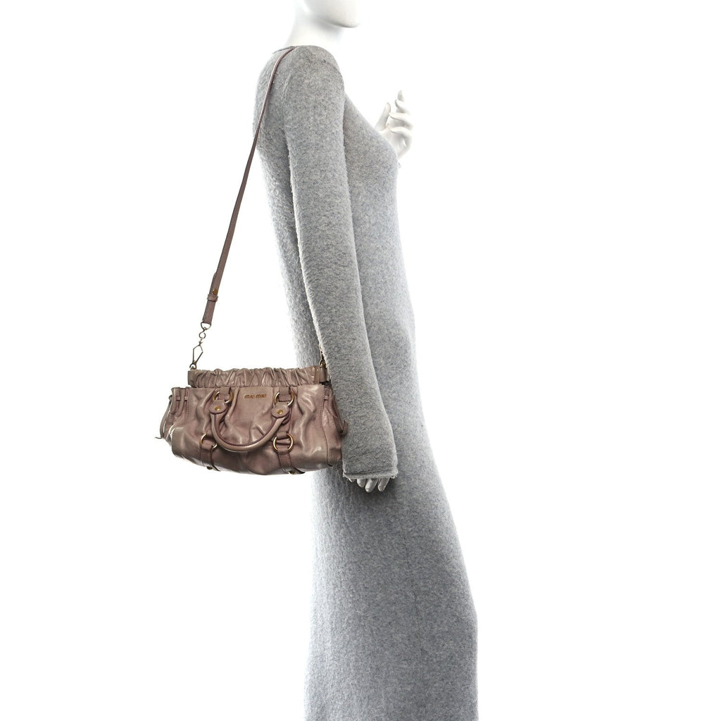 Vitello Shine Top Handle Satchel Mughetto