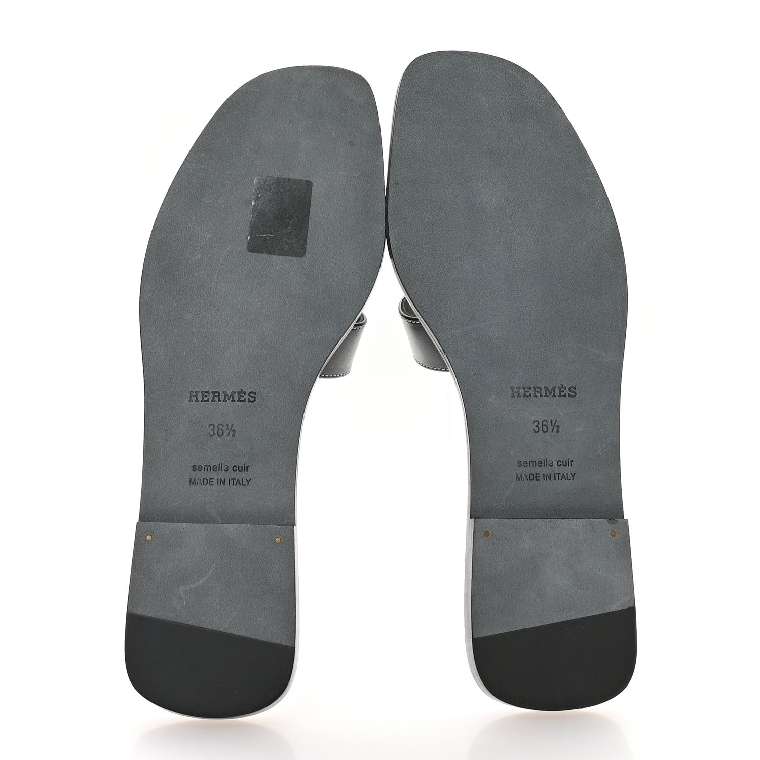 Box Calfskin Oran Sandals 36.5 Black