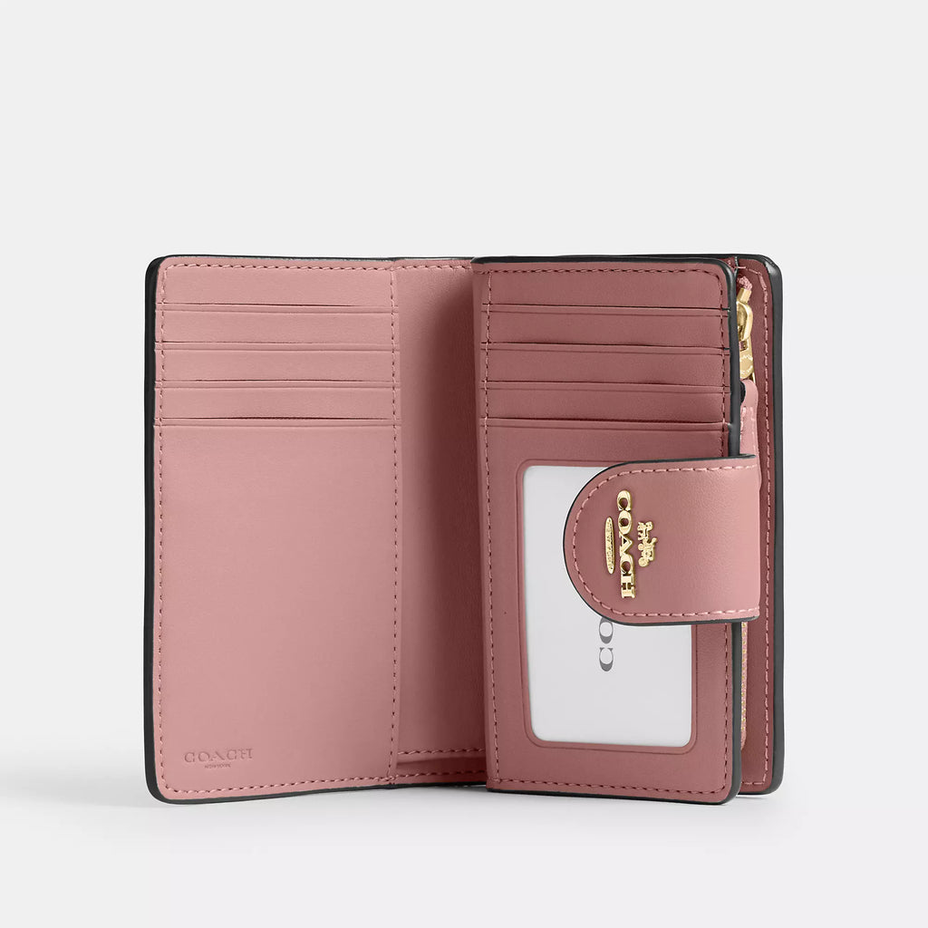 Coach Outlet Medium Corner Zip Wallet In Signature Canvas
