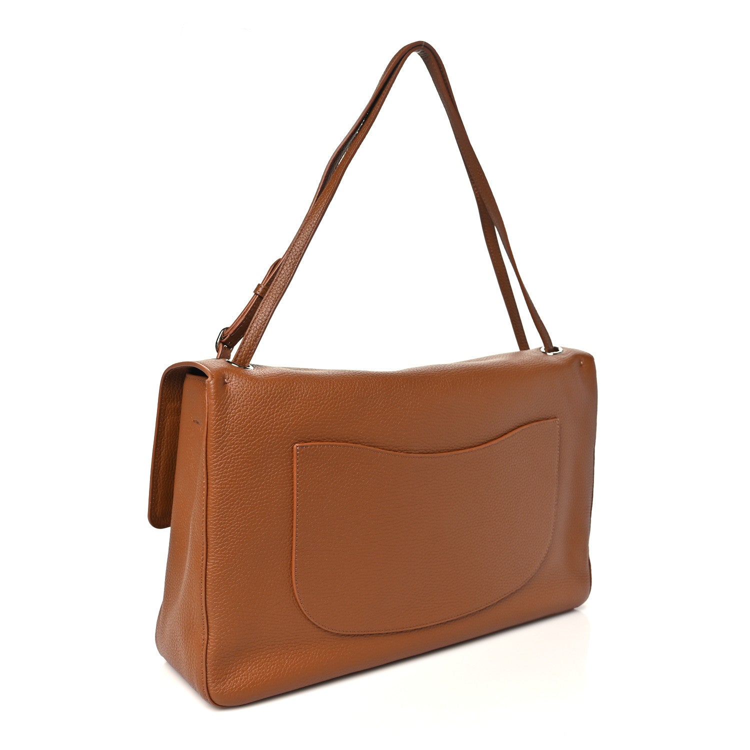 Grained Calfskin Souplissimo Maxi Flap Camel