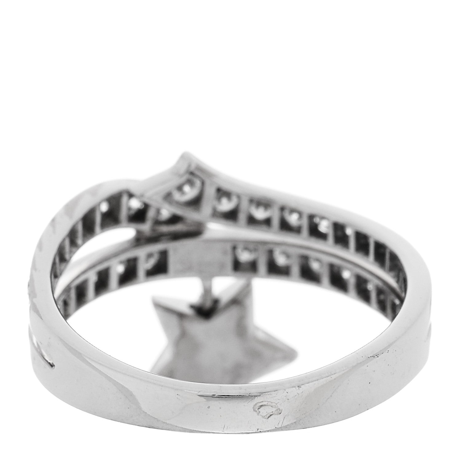 18K White Gold Diamond Étolie Filante Ring 55 7.25