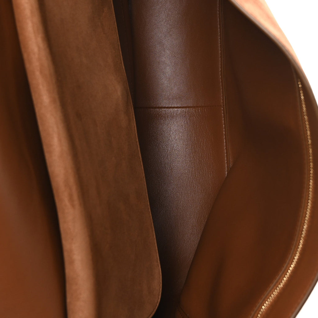 Suede Calfskin Souplissimo Maxi Flap Camel