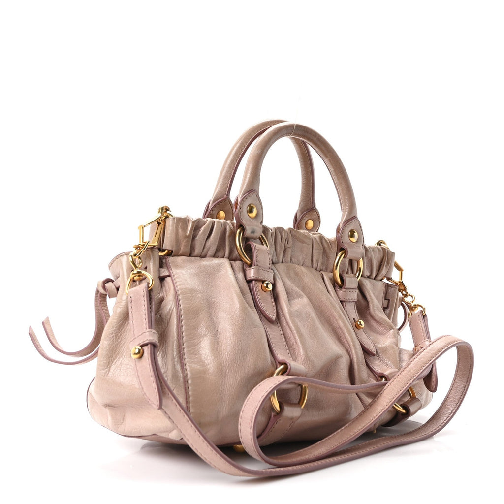 Vitello Shine Top Handle Satchel Mughetto