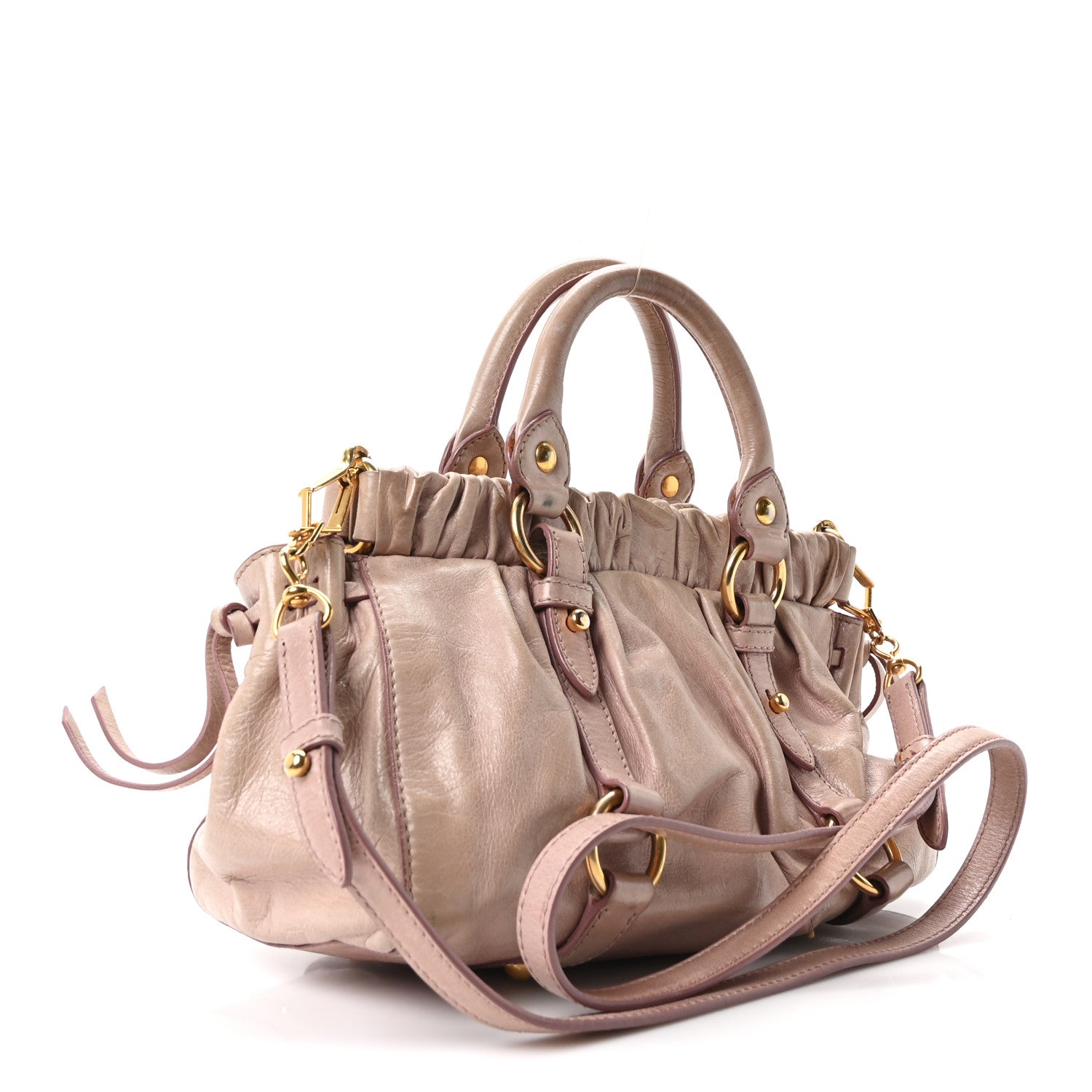 Vitello Shine Top Handle Satchel Mughetto