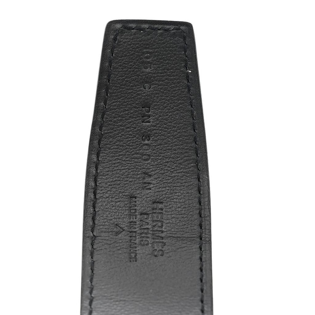 Matte Porosus Crocodile Monochrome 24mm Mini Constance H Belt 105 42 Black