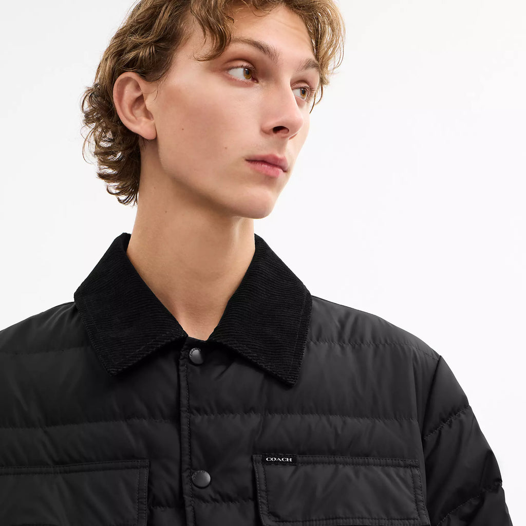 Coach Outlet Lightweight Shirt Down Jacket In Recycled Polyester