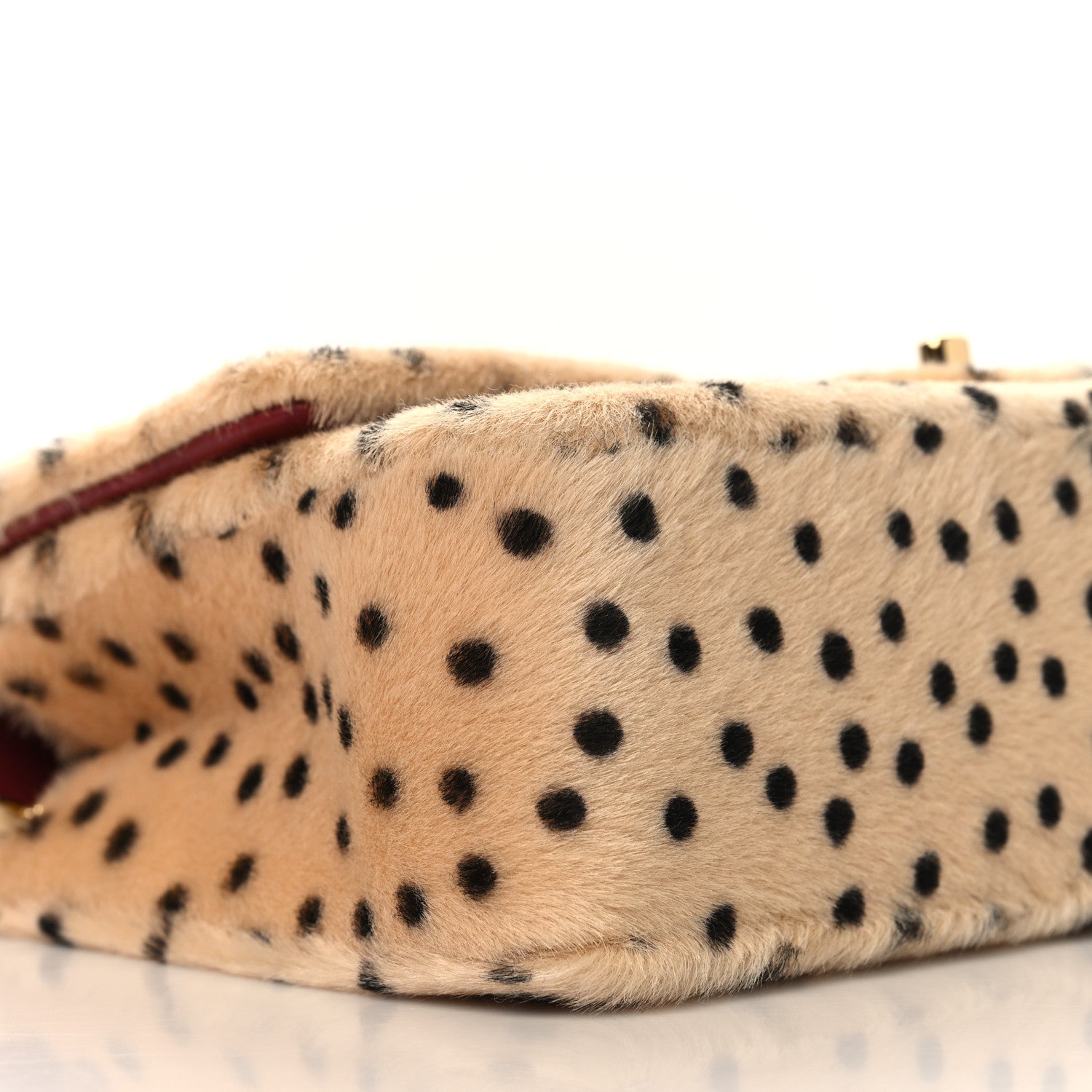 Pony Hair Cheetah Printed Creative Fabrics Flap Light Beige Black