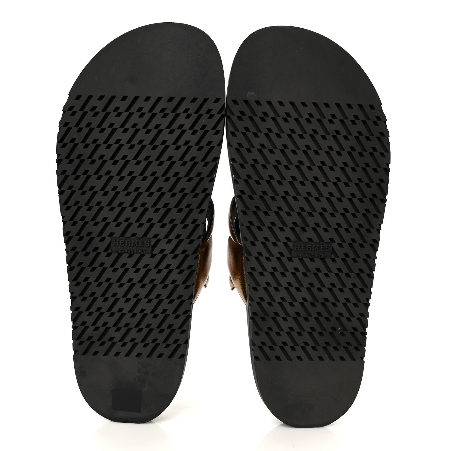 Metallic Nappa Extra Sandals 40 Black Gold
